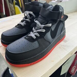 Nike Air Force 1 Shoes Mens Size 11 Black Red Mid Basketball Sneakers 334031-611